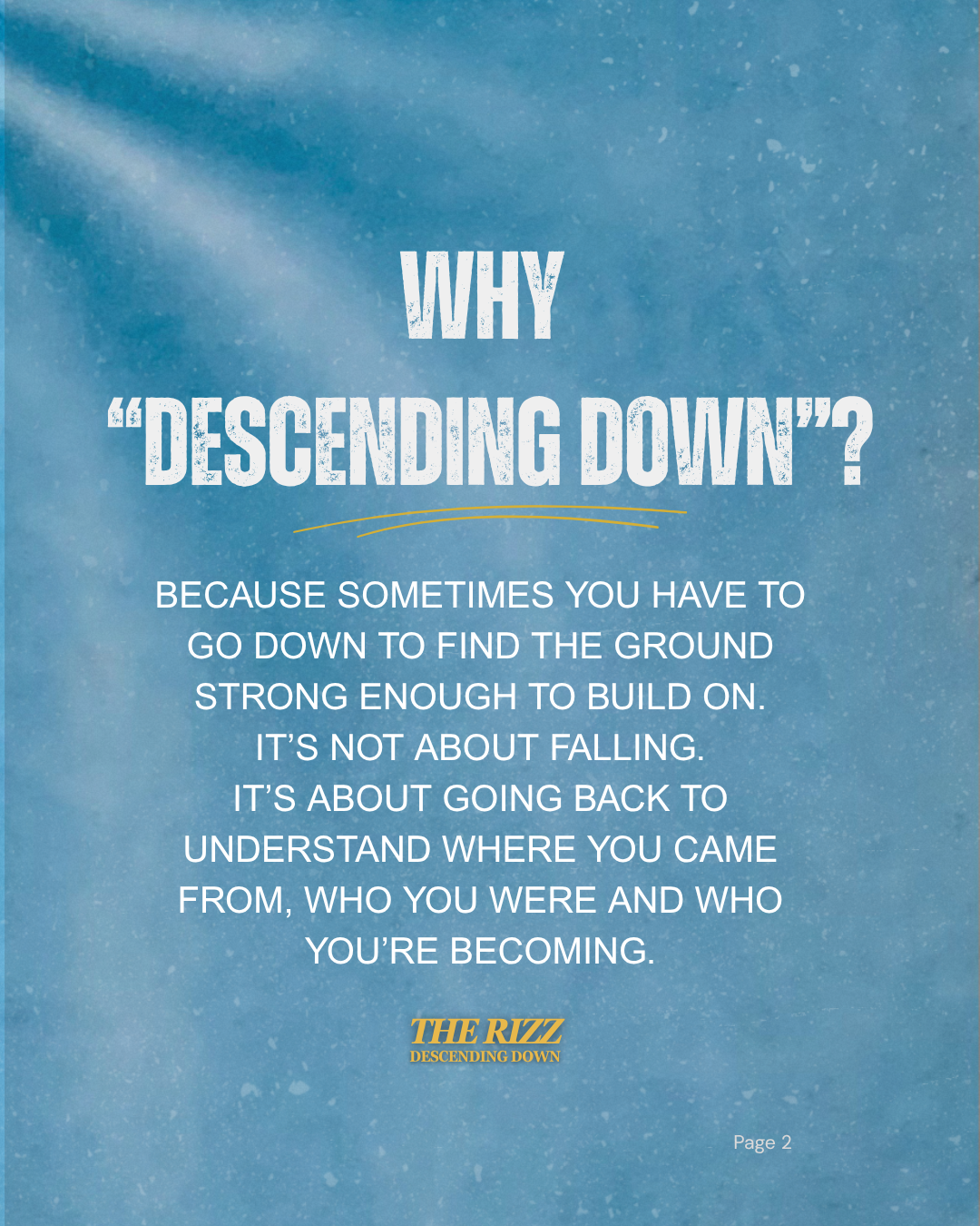 Why Descending Down magazine page